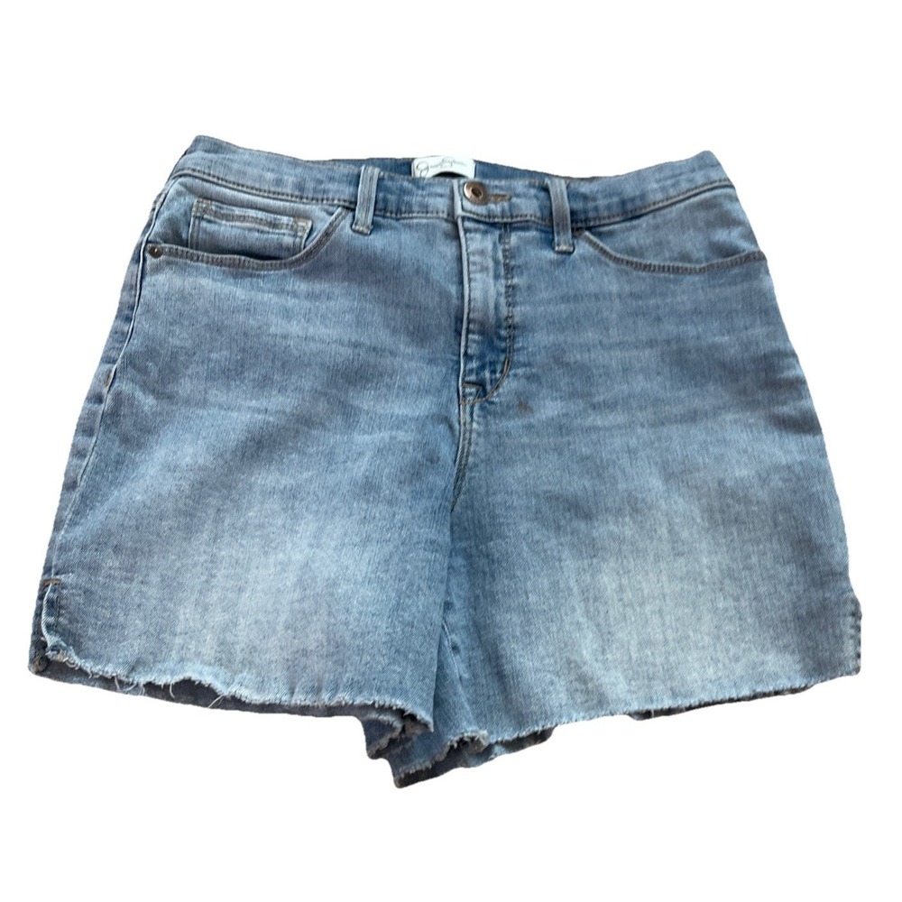 Jessica Simpson Women's 6 High Rise Relaxed Denim Shorts Light Wash